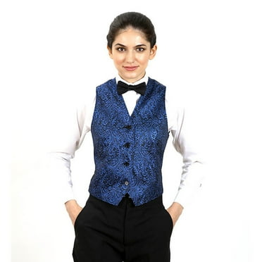 Womens Black & Silver Glitter Pinstripe Pattern Vest Womens Black & Silver Glitter Pinstripe Pattern Vest